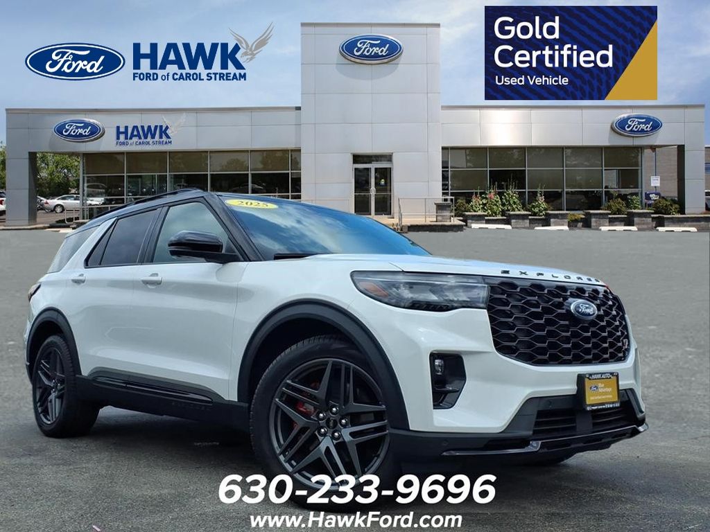 White Metallic 2025 Ford Explorer ST AWD SUV / Crossover All-Wheel Drive Automatic