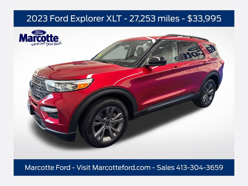 Red Metallic 2023 Ford Explorer XLT AWD SUV / Crossover All-Wheel Drive Automatic