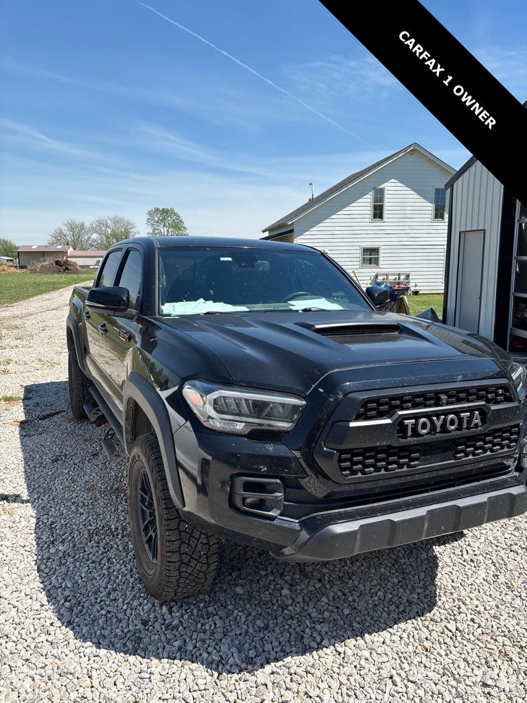 Midnight Black Metallic 2021 Toyota Tacoma TRD Pro Double Cab 4WD Pickup Truck Four-Wheel Drive 6-Speed Manual