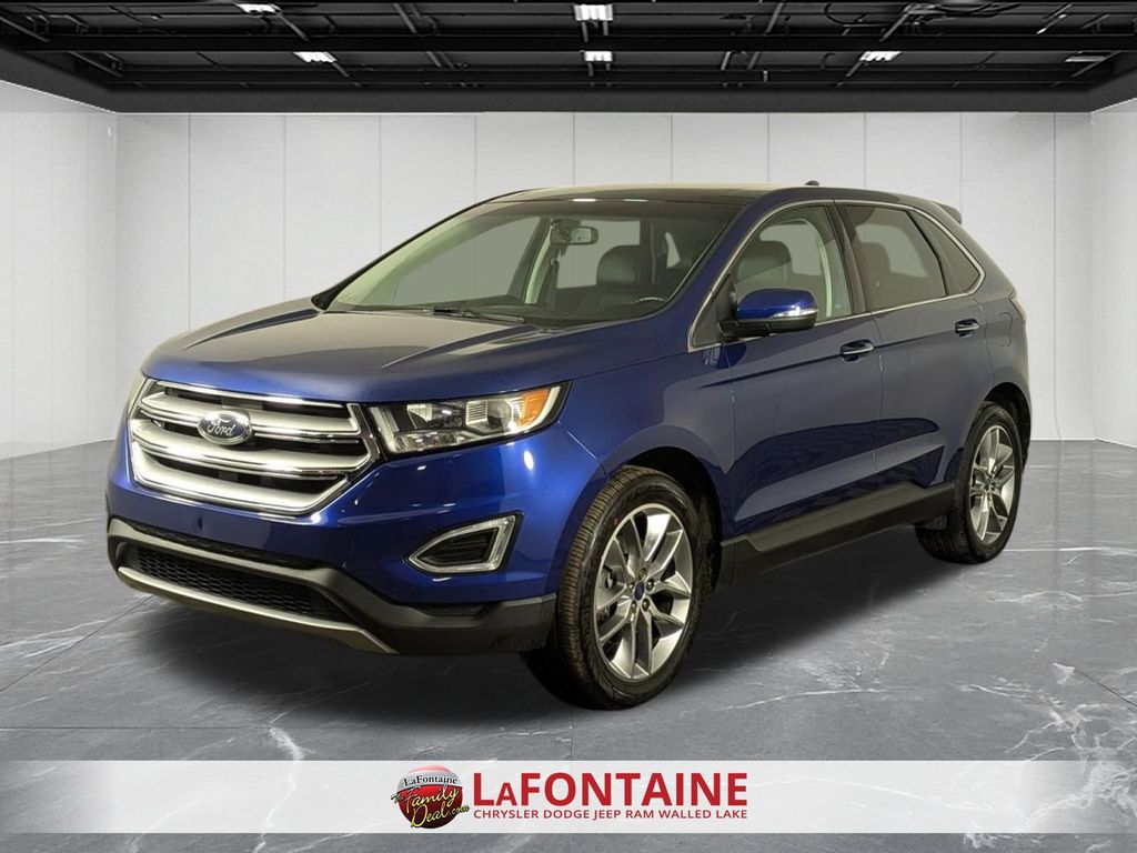 Blue Metallic 2015 Ford Edge Titanium AWD SUV / Crossover All-Wheel Drive 6-Speed Automatic