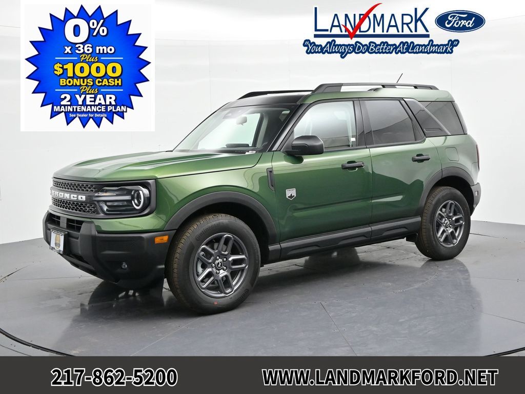 Green Metallic 2025 Ford Bronco Sport SUV / Crossover All-Wheel Drive 8-Speed Automatic