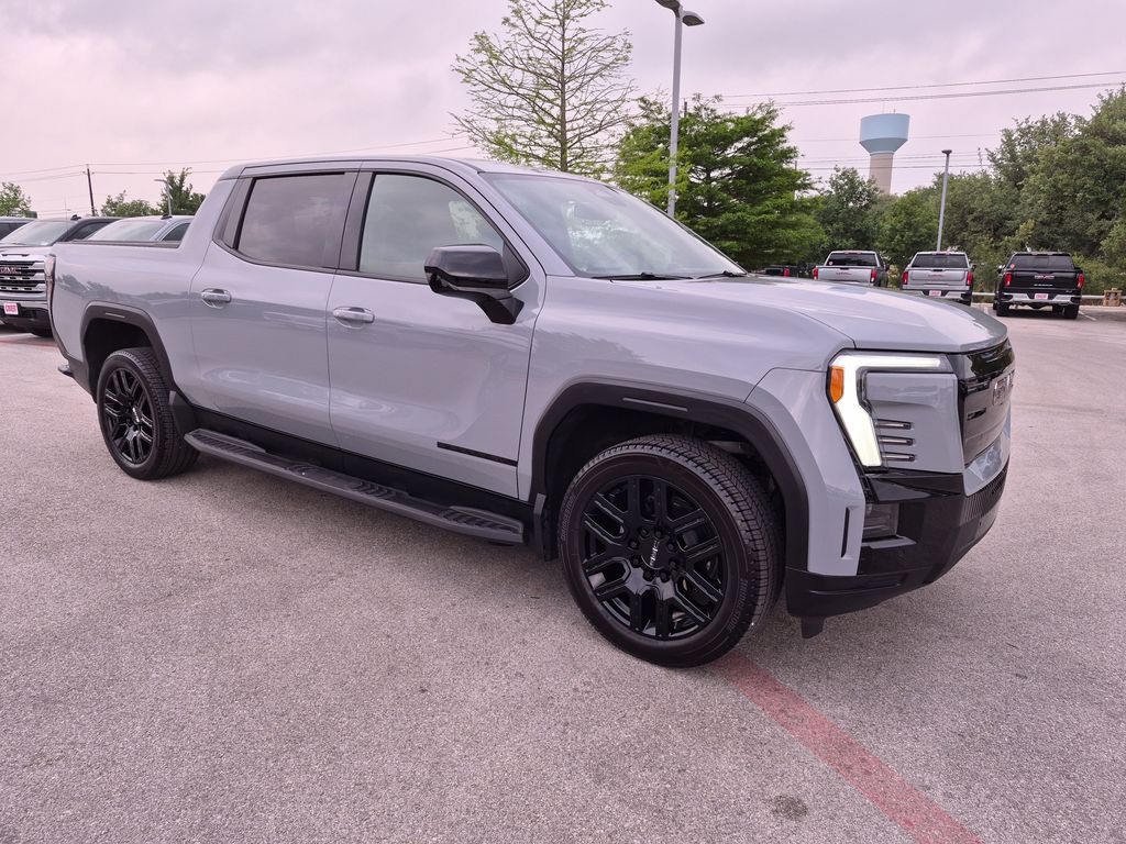 Gray 2026 GMC Sierra EV Elevation Crew Cab (Standard Range) e4WD Pickup Truck All-Wheel Drive 1-Speed Automatic