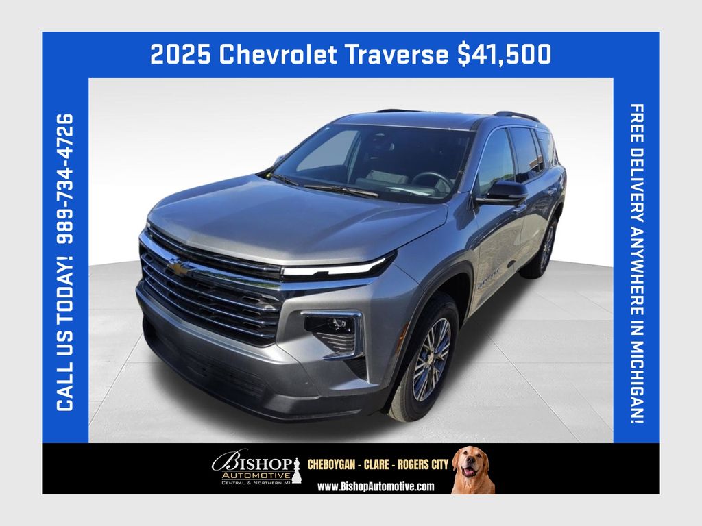 Sterling Gray Metallic 2025 Chevrolet Traverse LT AWD SUV / Crossover Four-Wheel Drive 8-Speed Automatic