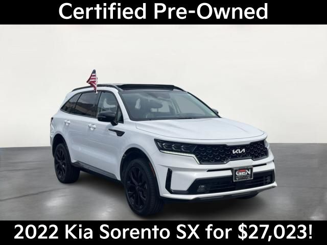 Glacial White Pearl 2022 Kia Sorento SUV / Crossover All-Wheel Drive 8-Speed Dual Clutch