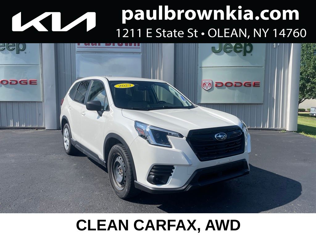 Crystal White Pearl 2023 Subaru Forester SUV / Crossover All-Wheel Drive Continuously Variable Transmission