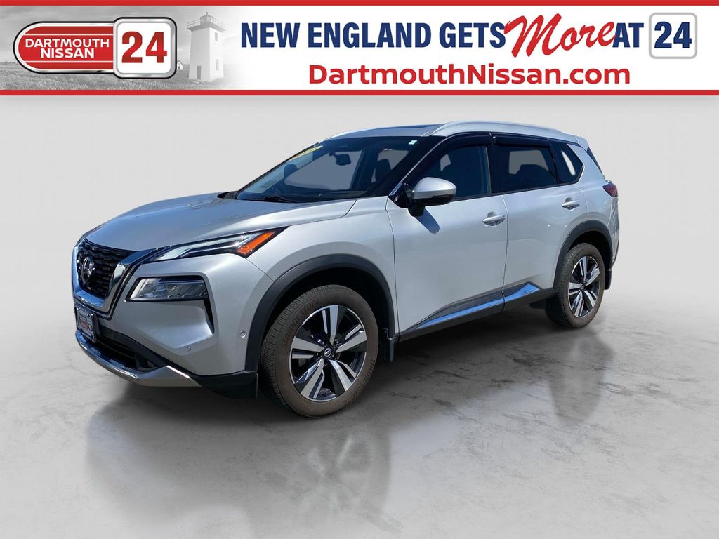 Brilliant Silver Metallic 2021 Nissan Rogue Platinum AWD SUV / Crossover All-Wheel Drive Continuously Variable Transmission