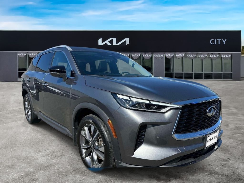 Gray (Graphite Shadow) 2024 INFINITI QX60 Luxe AWD SUV / Crossover All-Wheel Drive 9-Speed Automatic