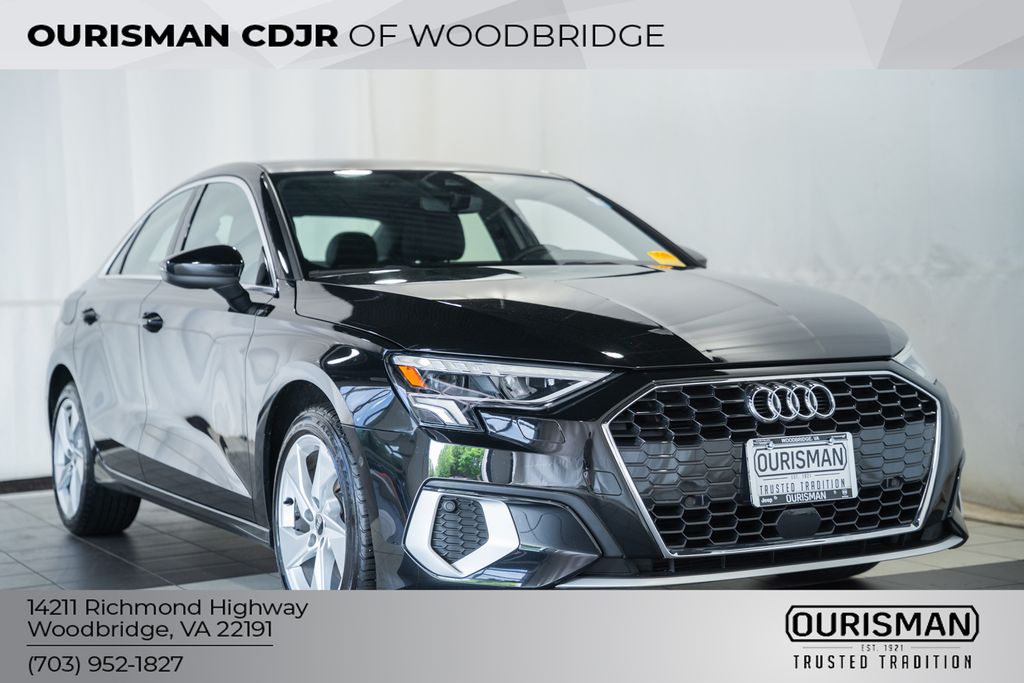 Mythos Black Metallic 2023 Audi A3 40 TFSI Premium FWD Sedan Front-Wheel Drive 7-Speed Automatic