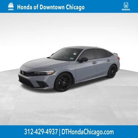 Sonic Gray Pearl 2023 Honda Civic Sedan Front-Wheel Drive 6-Speed Manual