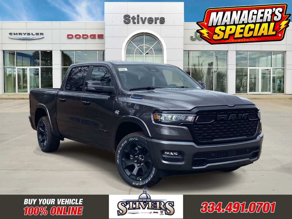 Gray (Granite Crystal Metallic Clearcoat) 2026 RAM 1500 Pickup Truck Four-Wheel Drive 8-Speed Automatic
