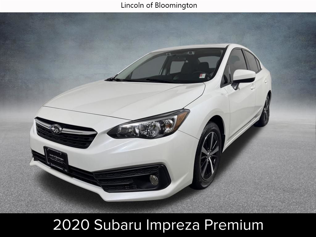 Crystal White Pearl 2020 Subaru Impreza 2.0i Premium Sedan AWD Sedan All-Wheel Drive Continuously Variable Transmission