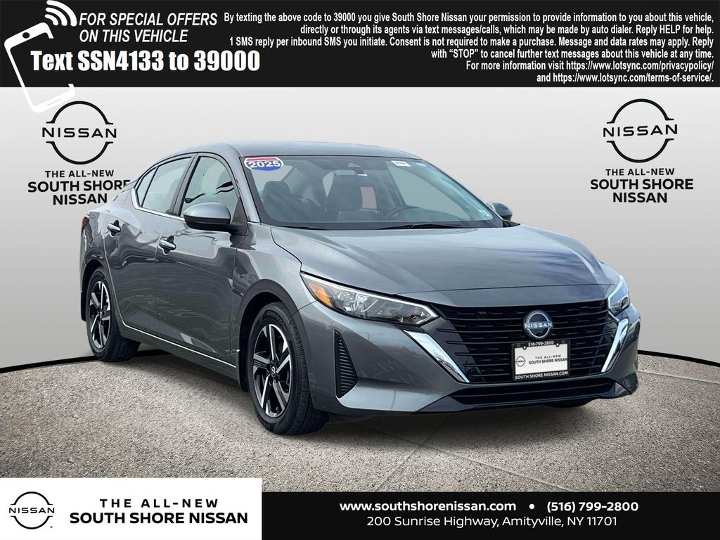 Gray (Gun Metallic) 2025 Nissan Sentra SV FWD Sedan Front-Wheel Drive Continuously Variable Transmission