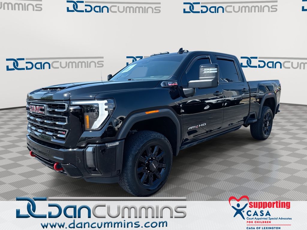 Onyx Black 2024 GMC Sierra 2500HD AT4 Crew Cab 4WD Pickup Truck Four-Wheel Drive Automatic