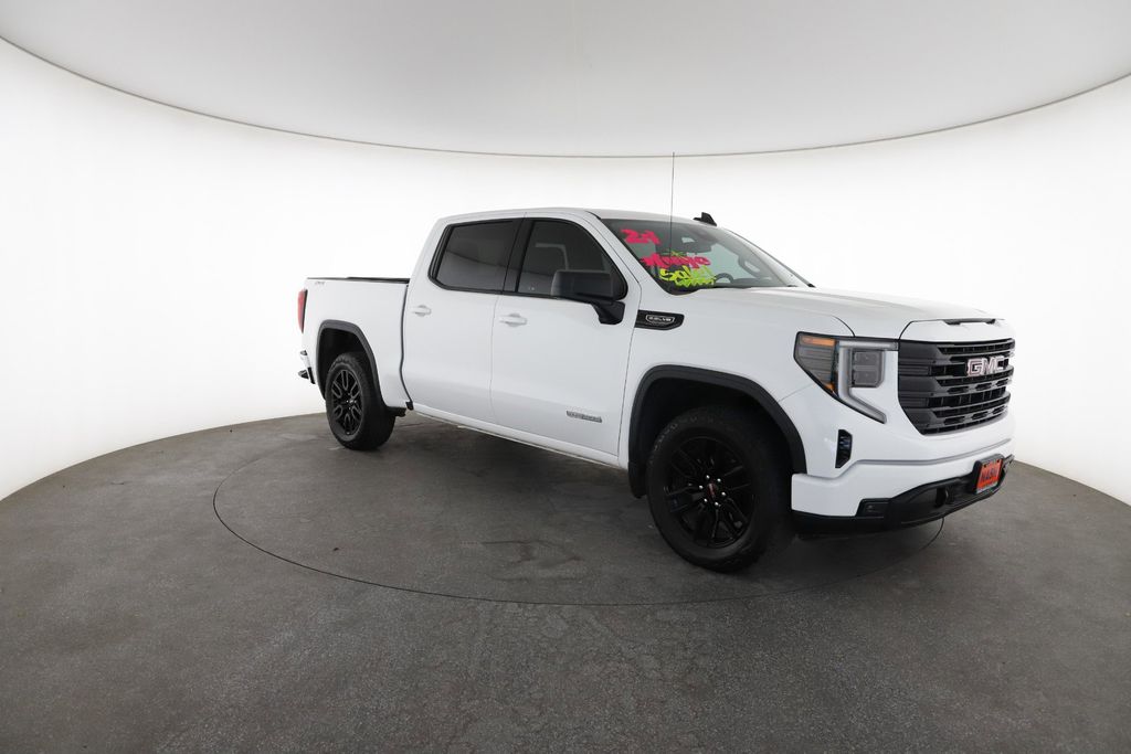 Summit White 2024 GMC Sierra 1500 Elevation Crew Cab 4WD Pickup Truck Four-Wheel Drive Automatic