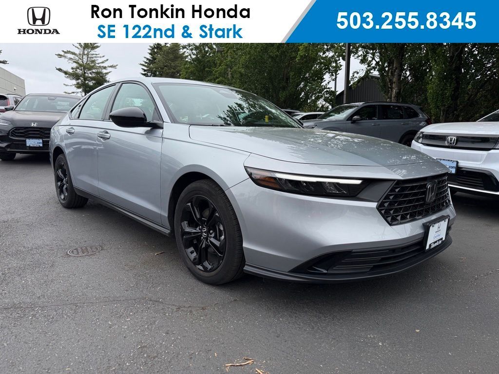 Solar Silver Metallic 2025 Honda Accord Sedan Front-Wheel Drive Continuously Variable Transmission