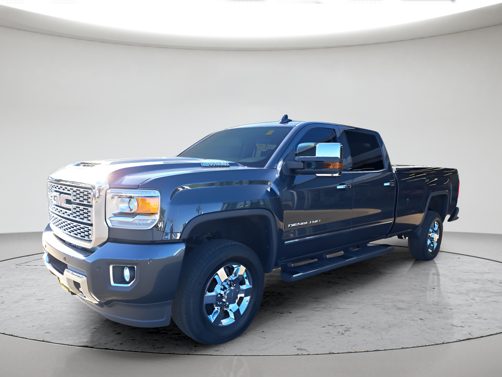 Dark Slate Metallic 2019 GMC Sierra 3500HD Denali Crew Cab LB DRW 4WD Pickup Truck Four-Wheel Drive 6-Speed Automatic