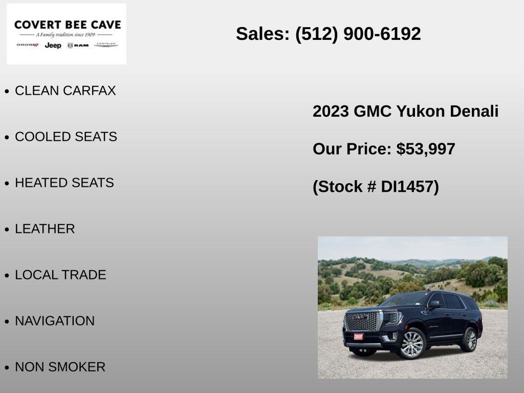 Used Car 2023 Gmc Yukon  Denali For Sale Under $60,000 In Austin, Texas