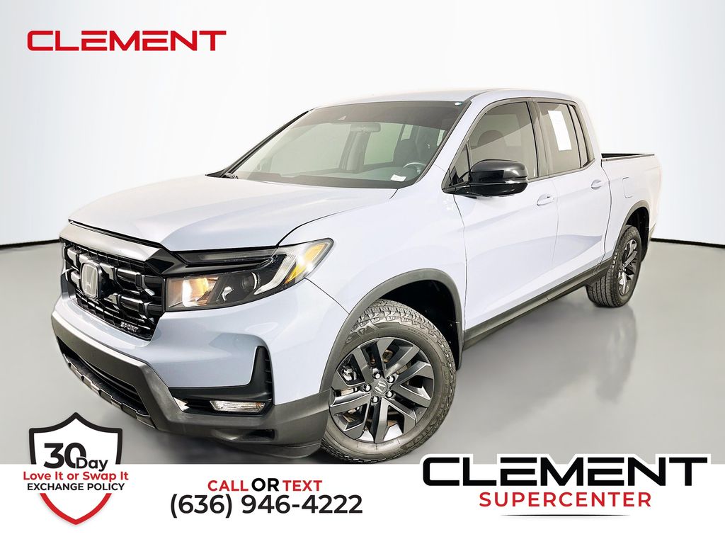 Sonic Gray Pearl 2024 Honda Ridgeline Pickup Truck All-Wheel Drive 9-Speed Automatic