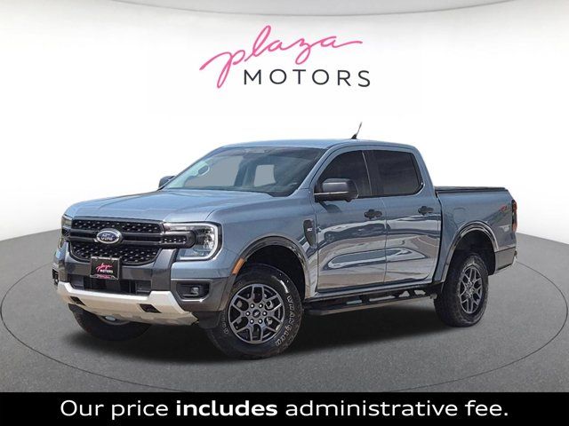 Blue (Azure Gray Metallic) 2024 Ford Ranger Pickup Truck Four-Wheel Drive Automatic