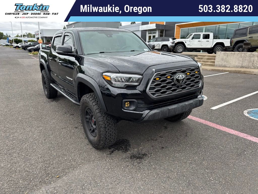 Midnight Black Metallic 2021 Toyota Tacoma Pickup Truck Four-Wheel Drive 6-Speed Automatic