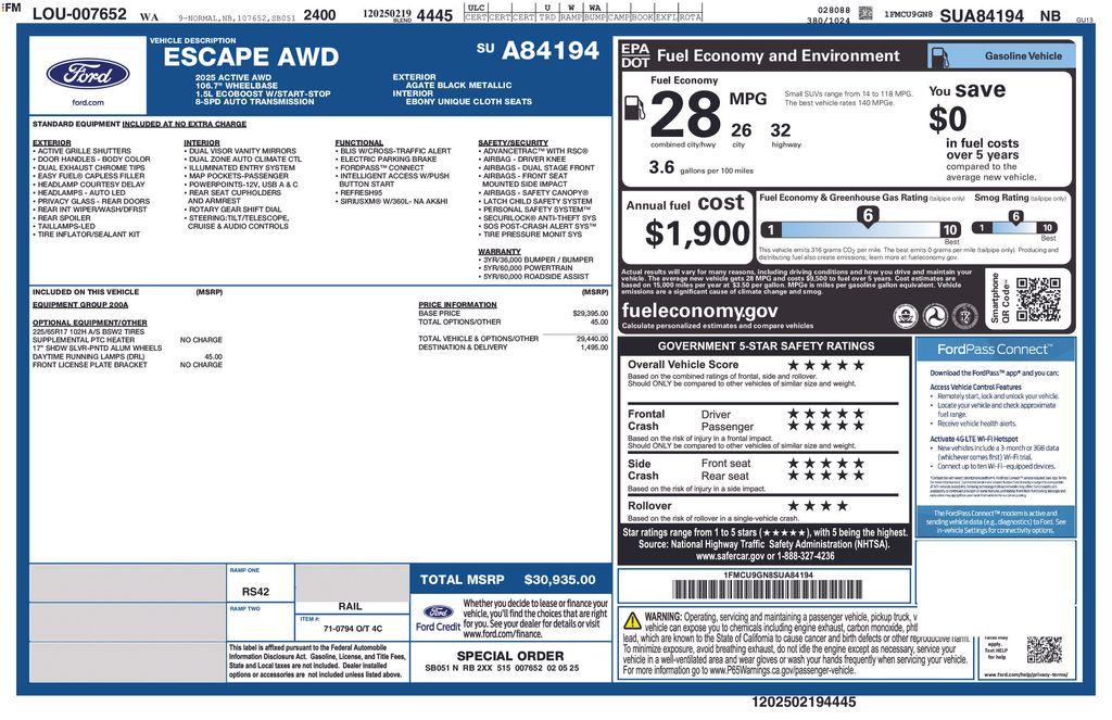 Used 2025 Ford Escape SUV
