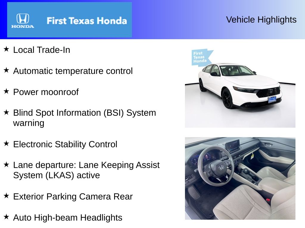 Used Car 2025 Honda Accord  Se For Sale Under $30,000 In Austin, Texas