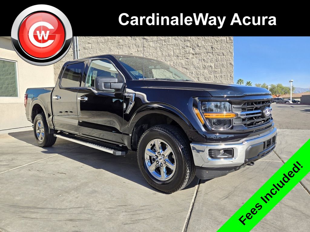 Black 2025 Ford F-150 XLT SuperCrew 4WD Pickup Truck Four-Wheel Drive Automatic