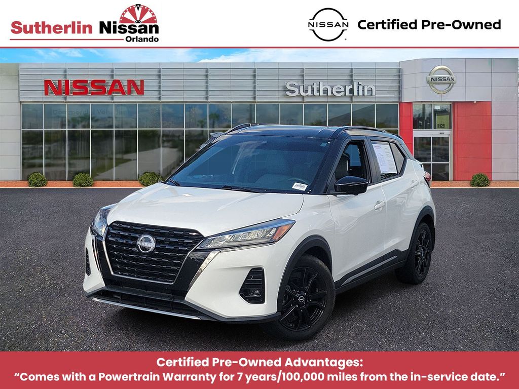 Aspen White 2023 Nissan Kicks SUV / Crossover Front-Wheel Drive Continuously Variable Transmission
