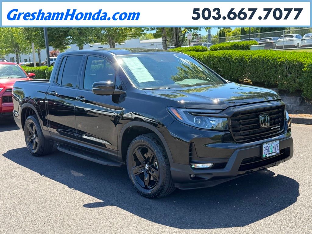 Crystal Black Pearl 2021 Honda Ridgeline Pickup Truck All-Wheel Drive 9-Speed Automatic
