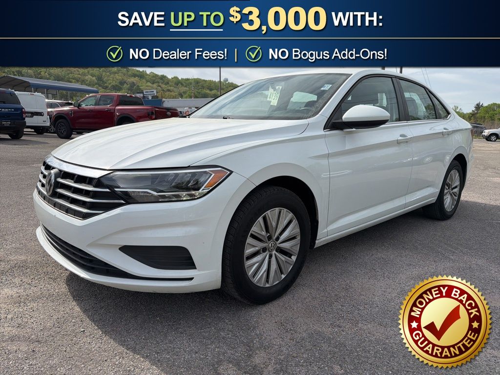 Pure White 2019 Volkswagen Jetta S FWD Sedan Front-Wheel Drive 8-Speed Automatic