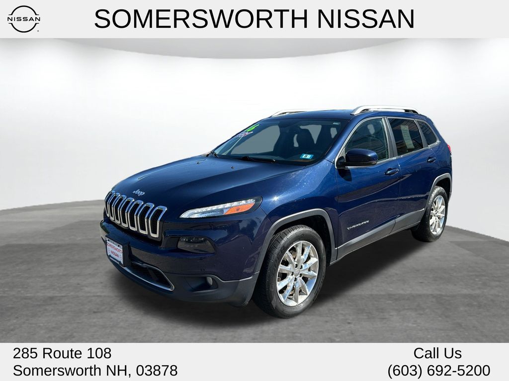 True Blue Pearlcoat 2016 Jeep Cherokee SUV / Crossover Four-Wheel Drive 9-Speed Automatic