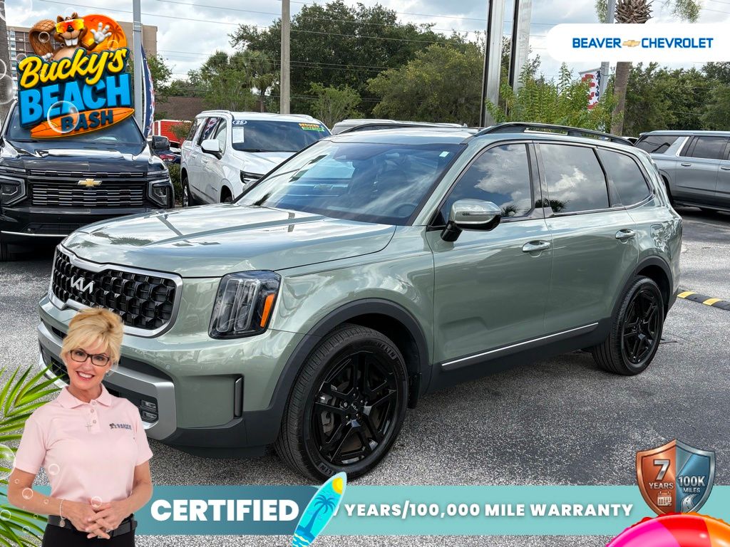 Green 2023 Kia Telluride SX X-Line AWD SUV / Crossover All-Wheel Drive 8-Speed Automatic