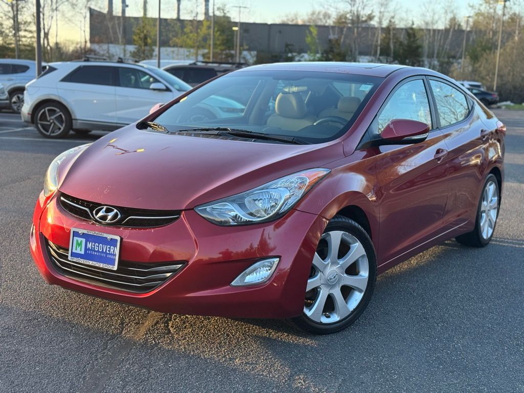 Red (Sparkling Ruby Mica) 2013 Hyundai Elantra Limited FWD Sedan Front-Wheel Drive 6-Speed Automatic Overdrive
