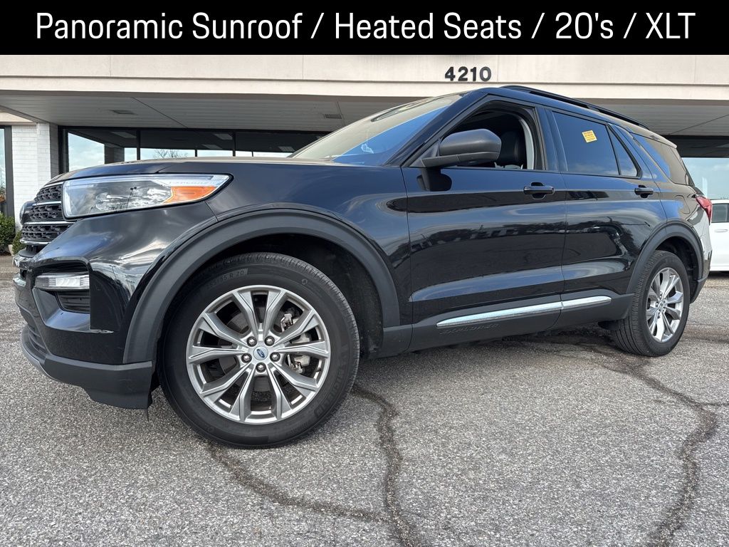 Agate Black Metallic 2023 Ford Explorer XLT AWD SUV / Crossover All-Wheel Drive Automatic