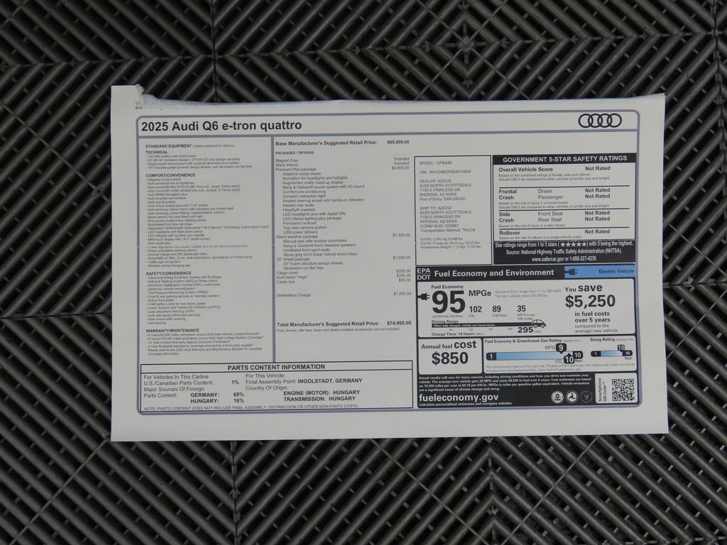 2025 Audi Q6 e-tron Premium 9