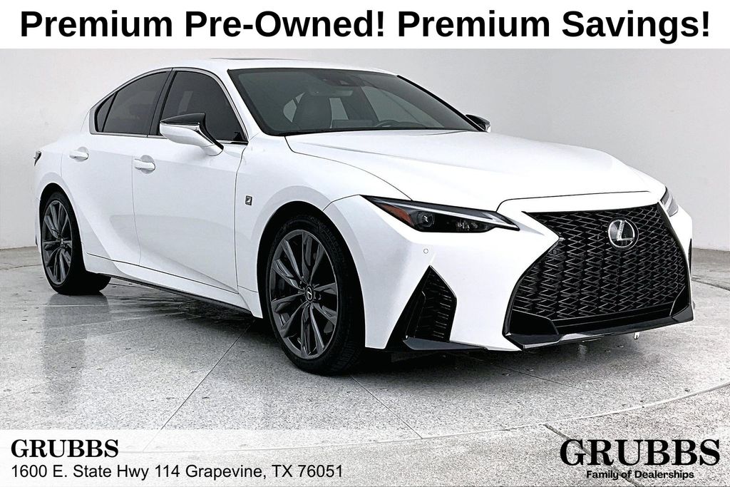 Ultra White 2023 Lexus IS 350 F Sport RWD Sedan Rear-Wheel Drive 8-Speed Automatic