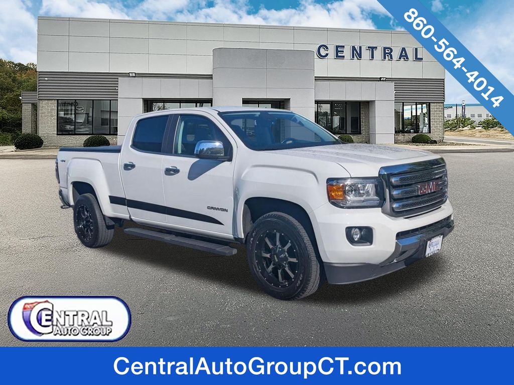 Summit White 2020 GMC Canyon SLT Crew Cab 4WD Pickup Truck Four-Wheel Drive 8-Speed Automatic
