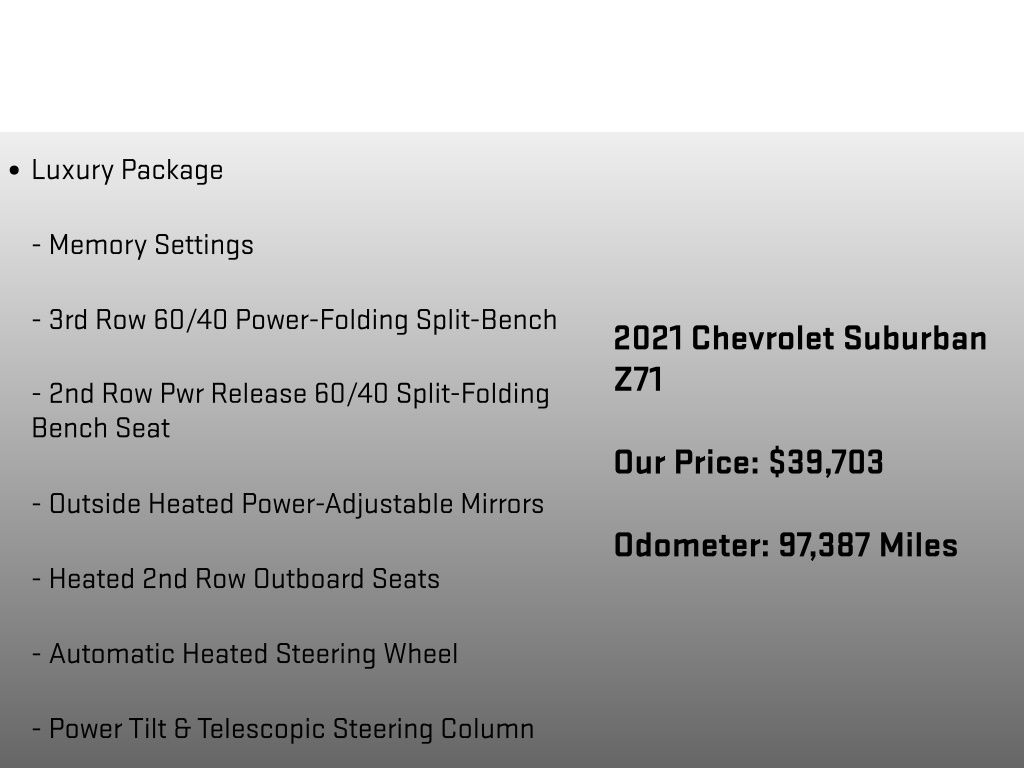 2021 Chevrolet Suburban Z71 Gray at Carlisle Cadillac Buick GMC