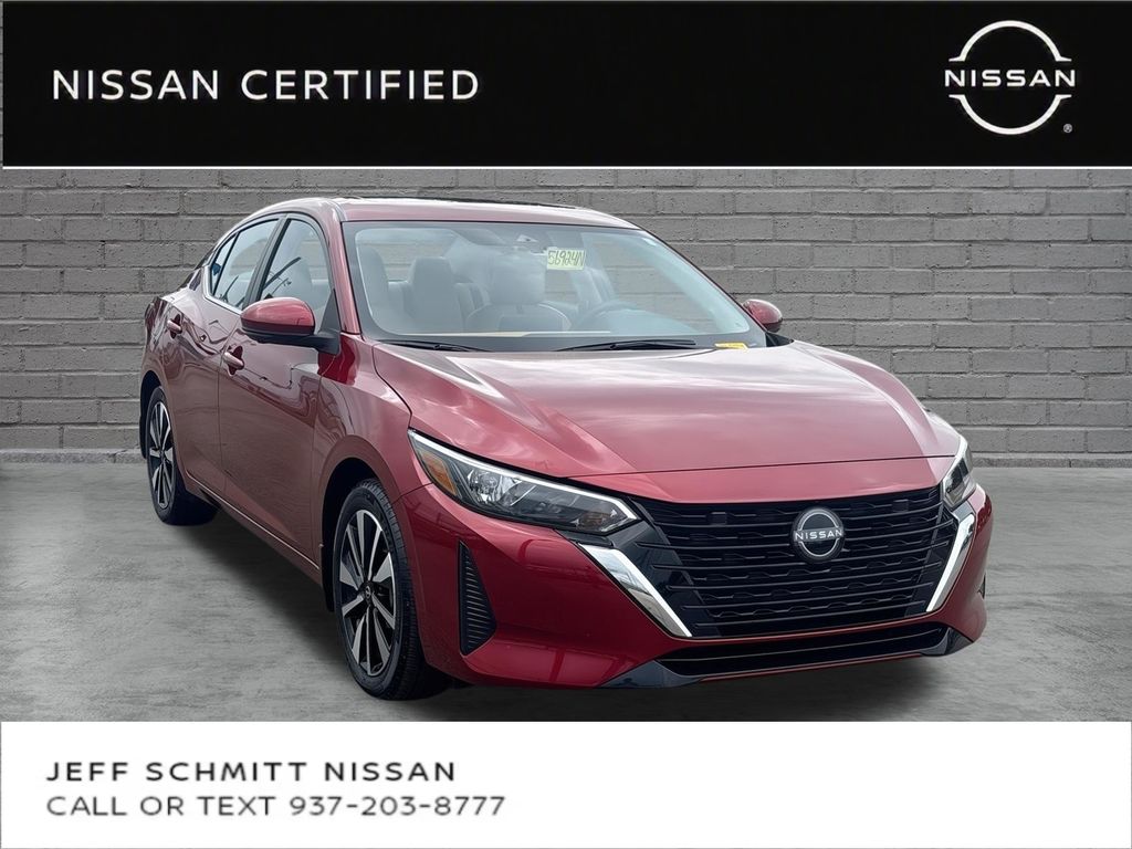 Red (Scarlet Ember Tintcoat) 2025 Nissan Sentra Sedan Front-Wheel Drive Continuously Variable Transmission