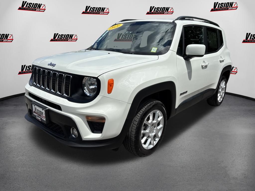 Alpine White Clearcoat 2021 Jeep Renegade SUV / Crossover Four-Wheel Drive 9-Speed Automatic