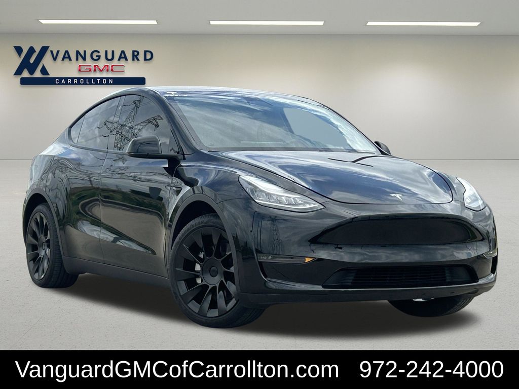 Solid Black 2021 Tesla Model Y Long Range AWD SUV / Crossover All-Wheel Drive 1-Speed Automatic