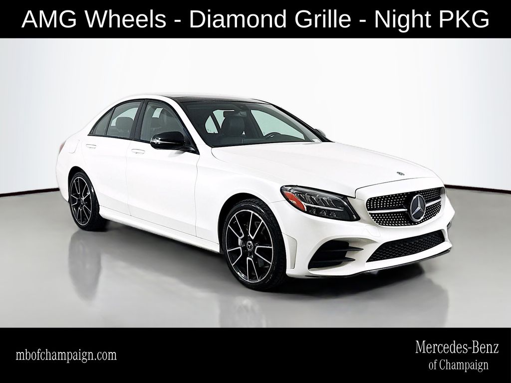 MANUFAKTUR Diamond White Metallic 2021 Mercedes-Benz C-Class Sedan All-Wheel Drive 9-Speed Automatic