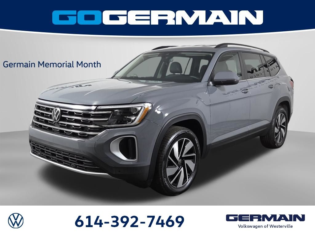 Pure Gray 2025 Volkswagen Atlas SE 4Motion with Technology SUV / Crossover All-Wheel Drive 8-Speed Automatic
