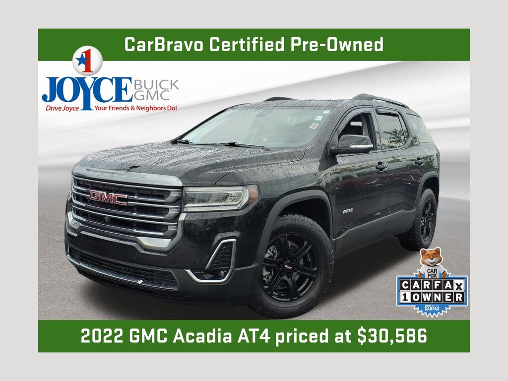 Black (Ebony Twilight Metallic) 2022 GMC Acadia SUV / Crossover Four-Wheel Drive 9-Speed Automatic
