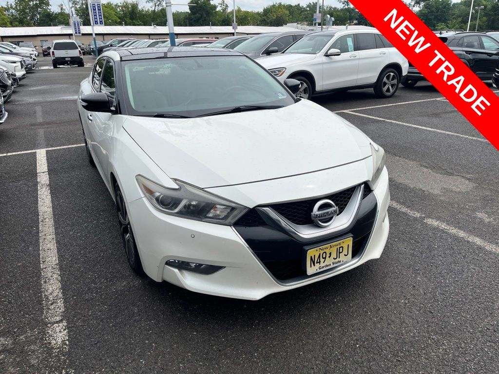 Pearl White 2017 Nissan Maxima Sedan Front-Wheel Drive Continuously Variable Transmission