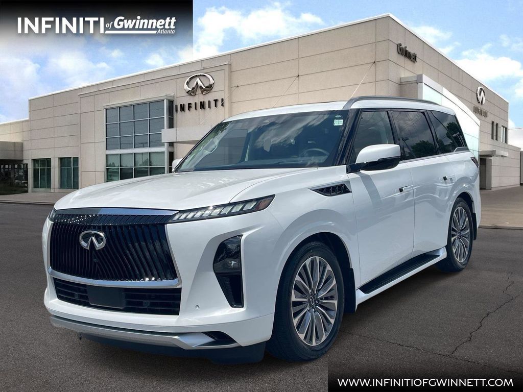 Radiant White 2026 INFINITI QX80 Luxe 4WD SUV / Crossover All-Wheel Drive 9-Speed Automatic