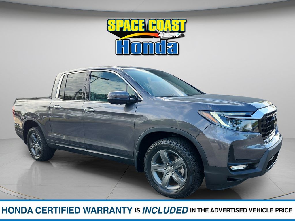 Gray (Modern Steel Metallic) 2023 Honda Ridgeline Pickup Truck All-Wheel Drive 9-Speed Automatic