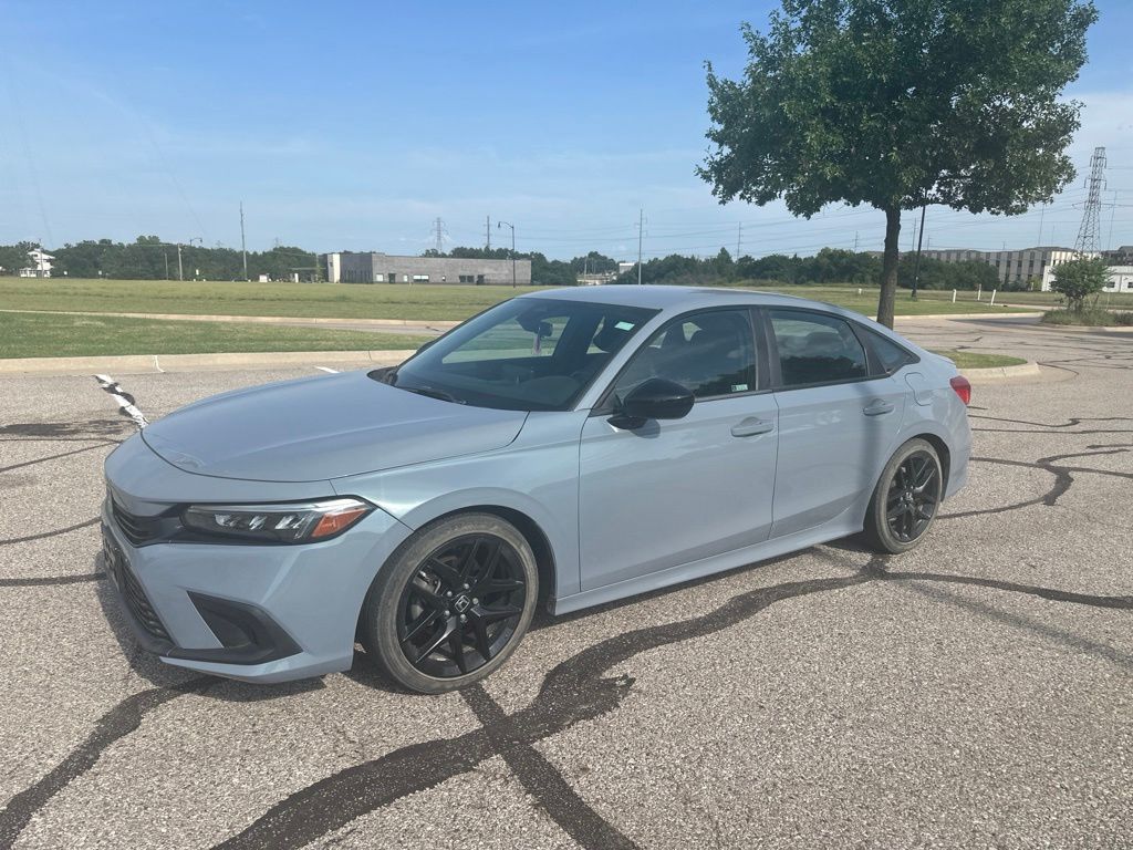 Gray 2023 Honda Civic Sedan Front-Wheel Drive Continuously Variable Transmission