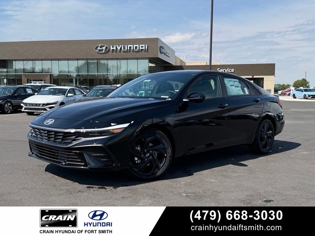 Abyss Black 2026 Hyundai Elantra Sedan Front-Wheel Drive Continuously Variable Transmission