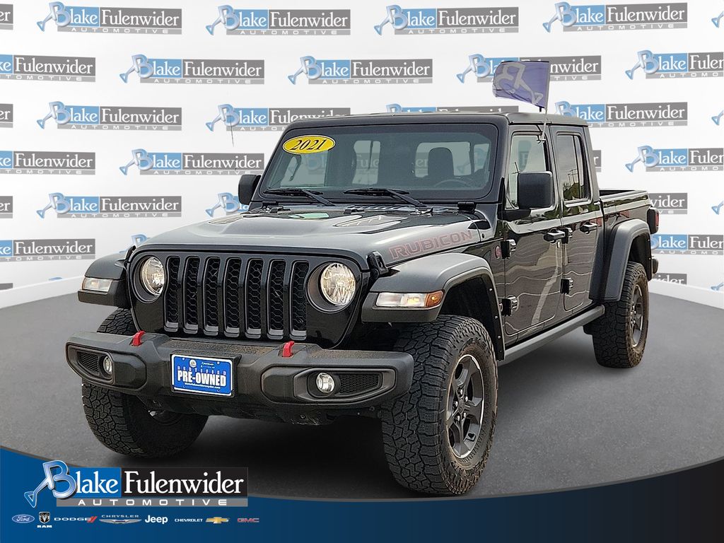 Black Clearcoat 2021 Jeep Gladiator Rubicon Crew Cab 4WD Pickup Truck Four-Wheel Drive 8-Speed Automatic